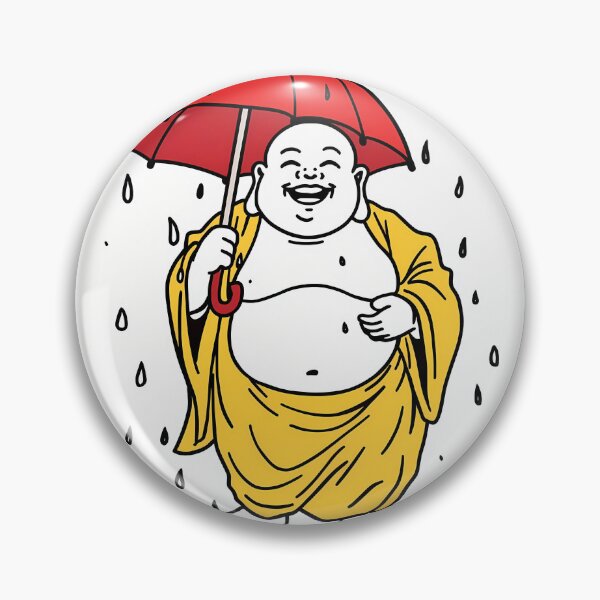Item preview, Laughing Buddha in the Rain designed and sold by HeartyCurioCo.