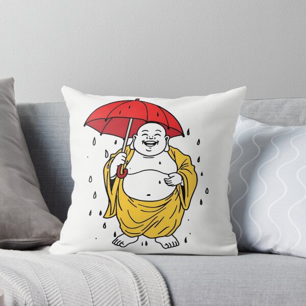 Item preview, Laughing Buddha in the Rain designed and sold by HeartyCurioCo.