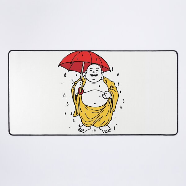 Item preview, Laughing Buddha in the Rain designed and sold by HeartyCurioCo.