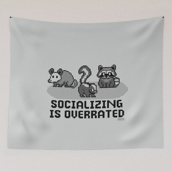 Item preview, Socializing is Overrated Street Cats designed and sold by World Domination For Cats ®.