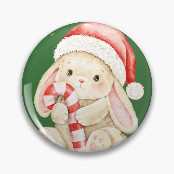 Item preview, Christmas Bunny With Candy Cane designed and sold by eves_aquadreams.