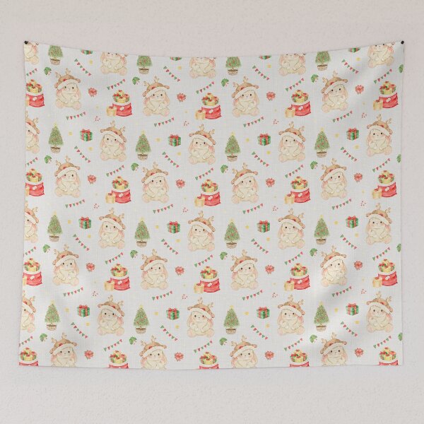 Item preview, Christmas Bunny With Candy Cane designed and sold by eves_aquadreams.