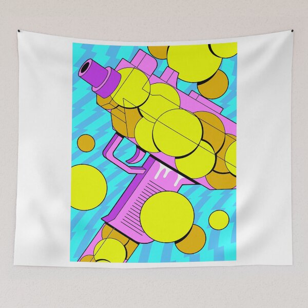 Item preview, Pop Art Cartoon Pink Toy Gun designed and sold by Lexkon Liu's art.