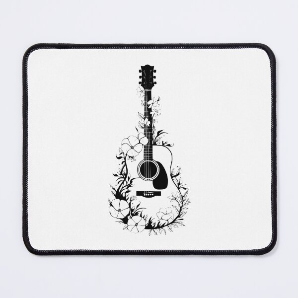 Item preview, Vintage Country Guitar and Flowers designed and sold by Artbellachi.