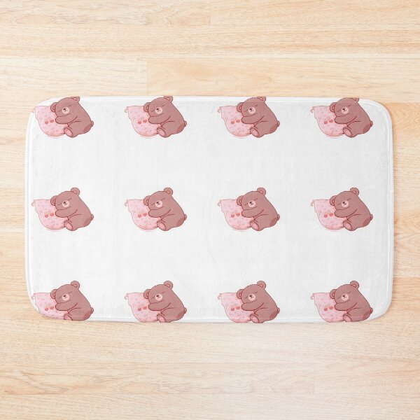 Item preview, Cute Pink Teddy Bear Sleeping Sticker | Kawaii Bear Art designed and sold by AhiraDesign.