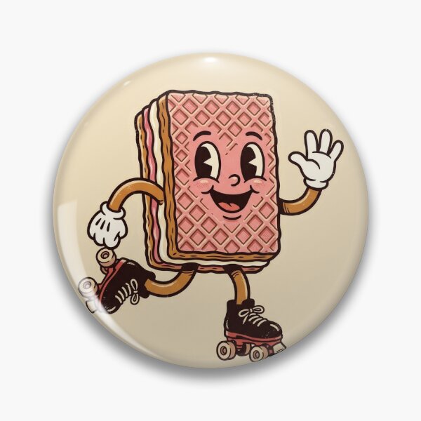 Item preview, Retro 70s Strawberry Wafer Roller Skating Cartoon designed and sold by DuckOddity.