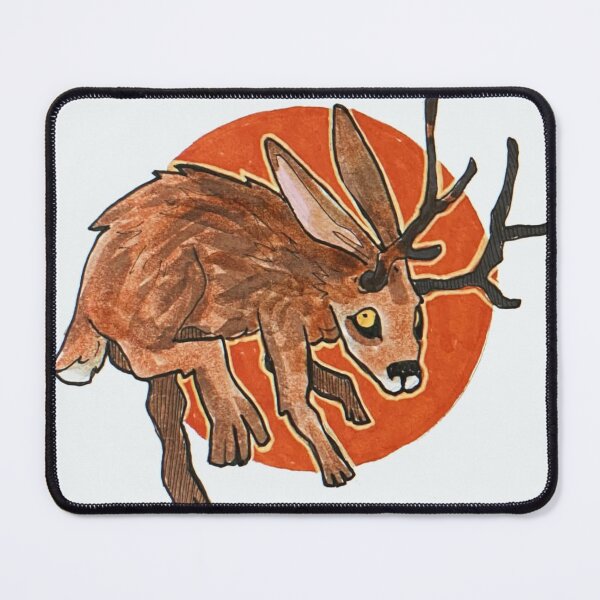 Item preview, Jackalope Against a Red Circle designed and sold by Marcelaimov.