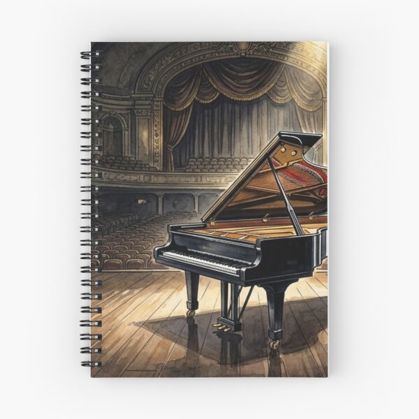 Item preview, Grand Piano on Stage Watercolor Illustration designed and sold by BlairWynne.