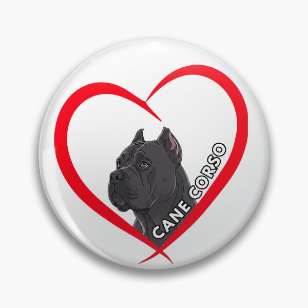 Item preview, Cane Corso Heart Brush Stroke Silhouette designed and sold by KrystekShop.