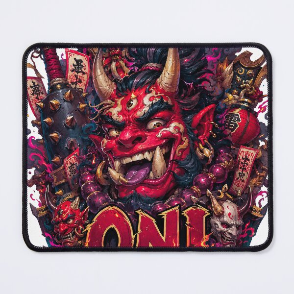 Item preview, Horned Oni Warrior With Festival Talismans designed and sold by MarlicShop.
