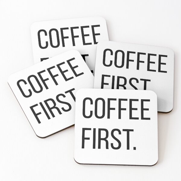 Item preview, Coffee First. | Minimalist Coffee Lover Quote | Modern Typography T-Shirt designed and sold by OveloStudios.