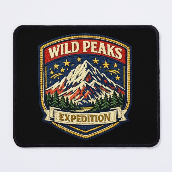 Item preview, Wild Peaks Expedition — Embroidery Patch Mountain Badge Sticker Art designed and sold by ArtoryWorks.