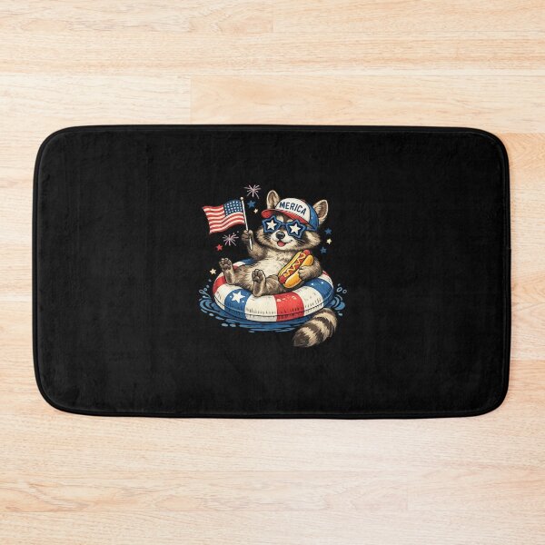 Item preview, French Raccoon 4th of July Patriotic Merica American Flag designed and sold by cass-vale-lab.