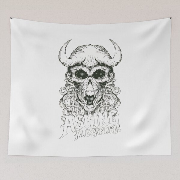 Item preview, Horned Skull Monster Rock Group Artwork designed and sold by fiyuuart.