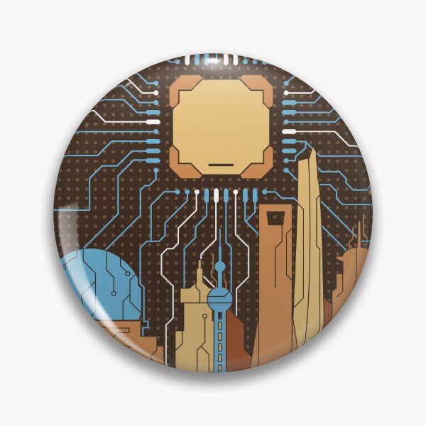 Item preview, Futuristic Cyberpunk China City Skyline Illustration designed and sold by Lexkon Liu's art.