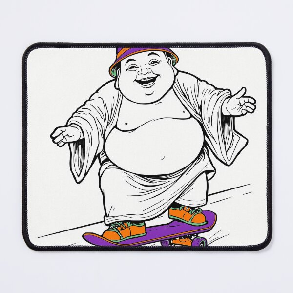 Item preview, Laughing Buddha Skateboarding designed and sold by HeartyCurioCo.