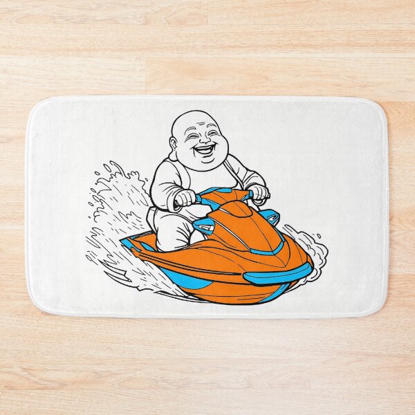 Item preview, Laughing Buddha Jet Skiing designed and sold by HeartyCurioCo.