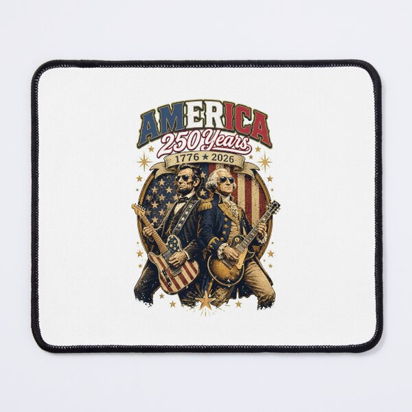 Item preview, George Washington Abraham Lincoln Playing Guitar 4th July designed and sold by cass-vale-lab.