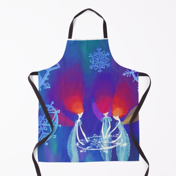 Item preview, Mythical Winter Fairies Casting Magic with Blue Snowflakes designed and sold by GloopDot.