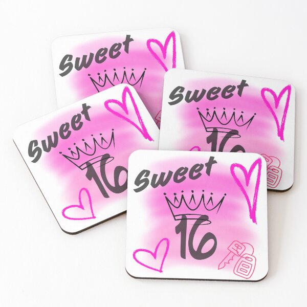 Item preview, Pink Sweet 16 Airbrush Aesthetic Topped with a Crown designed and sold by JaymeOctober.