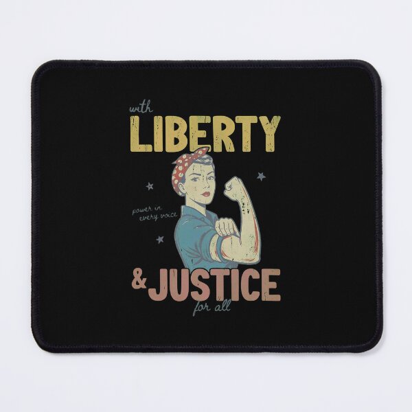 Item preview, Retro Funny 4th of July with Liberty and Justice for All designed and sold by cass-vale-lab.