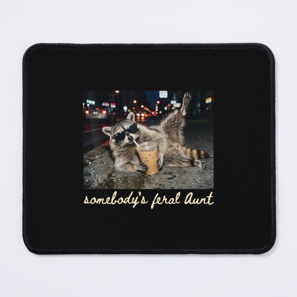 Item preview, Somebody's Feral Aunt Raccoon Coffee Sarcastic Animal Humor designed and sold by cass-vale-lab.
