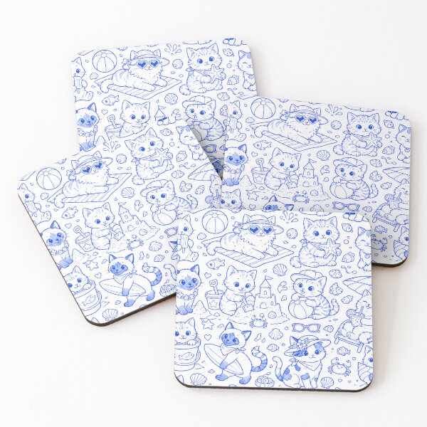 Item preview, Blue Cats on the Beach designed and sold by TerScott.