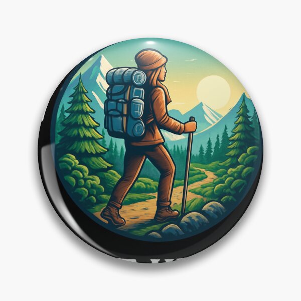 Item preview, Less Screens More Hiking Scenes Female Hiking designed and sold by PrintSparkDesigns.