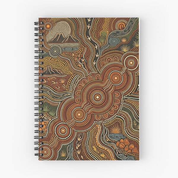 Item preview, Australian Indigenous Style Dot Art Landscape  NAIDOC Week - Earth Tones Dreaming designed and sold by Dimu Co..