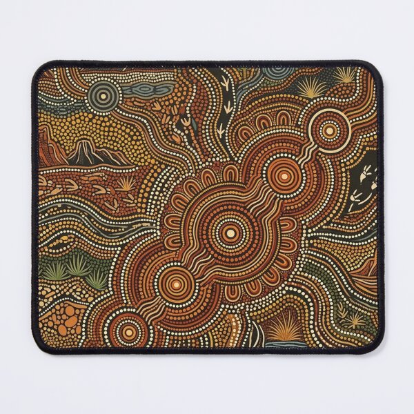 Item preview, Australian Indigenous Style Dot Art Landscape  NAIDOC Week - Earth Tones Dreaming designed and sold by Dimu Co..