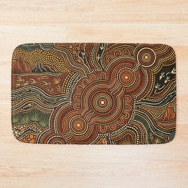 Item preview, Australian Indigenous Style Dot Art Landscape  NAIDOC Week - Earth Tones Dreaming designed and sold by Dimu Co..