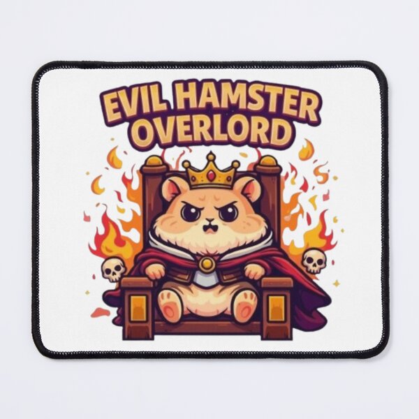 Item preview, Evil Hamster Overlord Sitting On Throne designed and sold by Northern Glow Art.