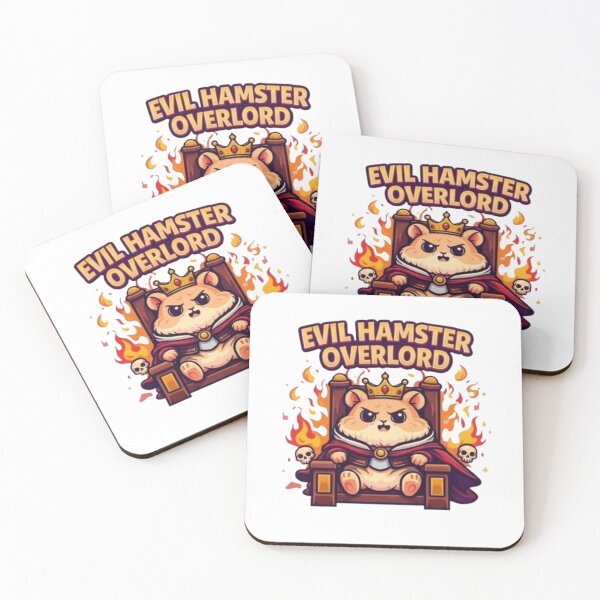 Item preview, Evil Hamster Overlord Sitting On Throne designed and sold by Northern Glow Art.