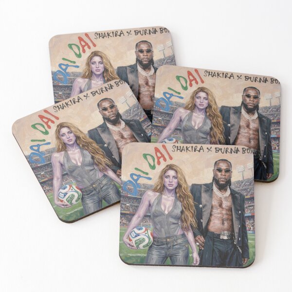 Item preview, Shakira Burna Boy Dai Dai Music Oil Painting Art designed and sold by Vicky021.