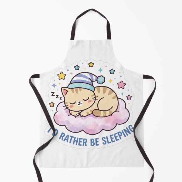 Item preview, I'd Rather Be Sleeping Cute Cat Sticker designed and sold by PremVerse.