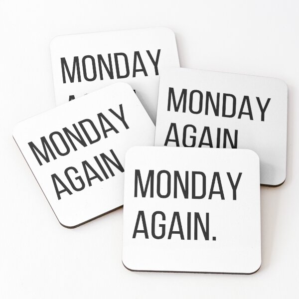 Item preview, Monday Again. | Funny Monday Office Humor Typography Shirt | Minimalist Work Quote designed and sold by OveloStudios.