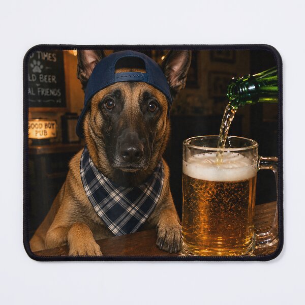 Item preview, Belgian Malinois Drinking Beer Funny Dog Meme  designed and sold by OMITTEROMINOUS.