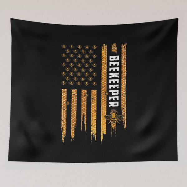 Item preview, Beekeeping American Flag Honeycomb designed and sold by goombi-creative.