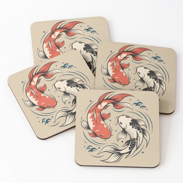 Item preview, Japanese Koi Fish Yin Yang Art designed and sold by VioVibe.