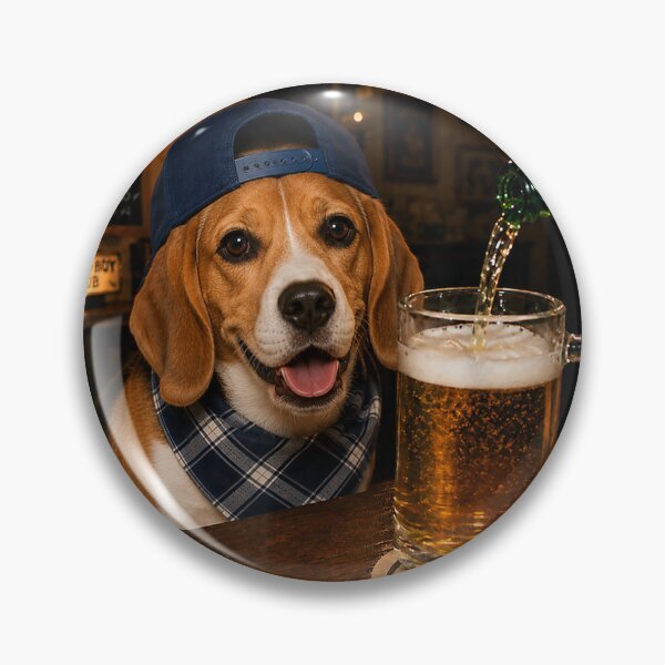 Item preview, Beagle Drinking Beer Funny Dog Meme designed and sold by OMITTEROMINOUS.