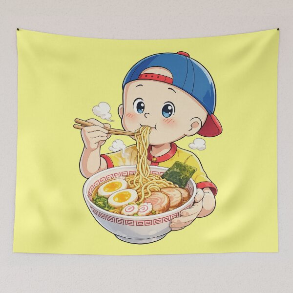 Item preview, Caillou eating ramen designed and sold by YChangShop.