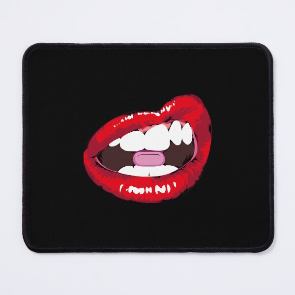 Item preview, Pop Art Red Lips Biting Pill designed and sold by Lexkon Liu's art.