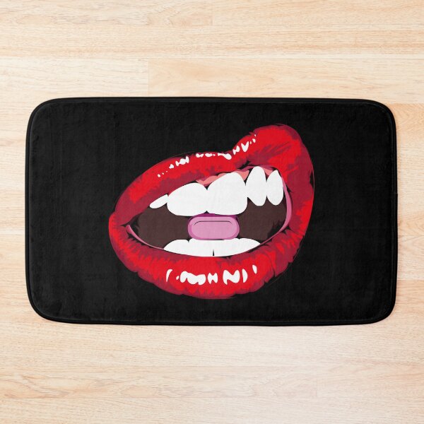 Item preview, Pop Art Red Lips Biting Pill designed and sold by Lexkon Liu's art.