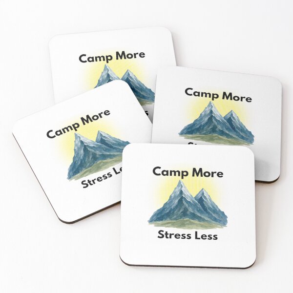 Item preview, Camp More, Stress Less - Adventure Quote Series designed and sold by EclairArtShop.