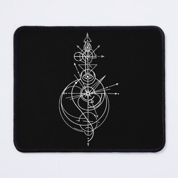 Item preview, Sacred Geometry Celestial Line Art | White Geometric Cosmic Symbol designed and sold by Made by Tamar.