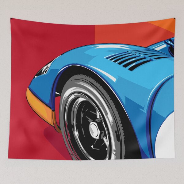 Item preview, Pop Art Blue Race Car Wheel designed and sold by Lexkon Liu's art.