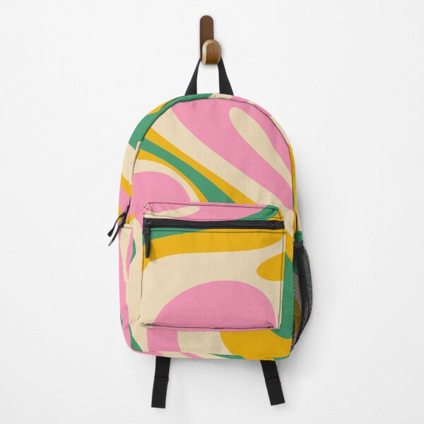 Item preview, Mod Swirl Colorful Retro Abstract Pattern Pink Green Mustard designed and sold by kierkegaard.