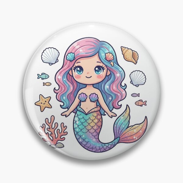 Item preview, Cute Mermaid Girl with Magical Tail Ocean Fantasy Design | Kawaii Sea Princess Artwork designed and sold by morning sun.