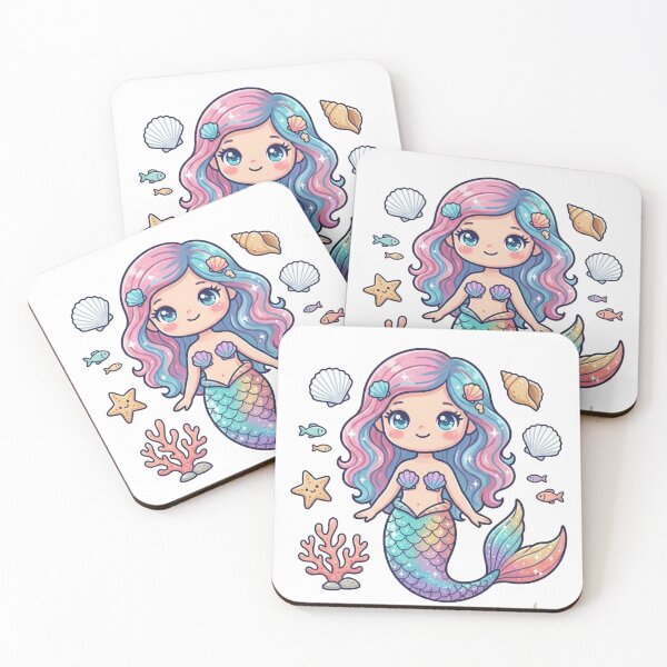 Item preview, Cute Mermaid Girl with Magical Tail Ocean Fantasy Design | Kawaii Sea Princess Artwork designed and sold by morning sun.