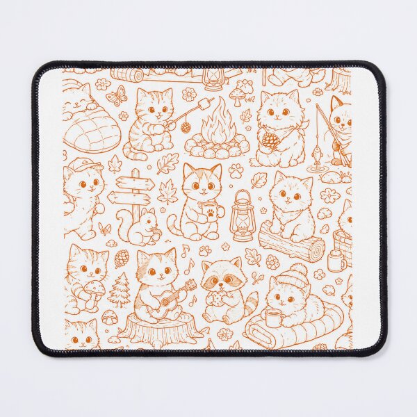 Item preview, Camping Cats in Forest Brown | Cute Woodland Cat Art for T-Shirt and Wall Decor designed and sold by TerScott.